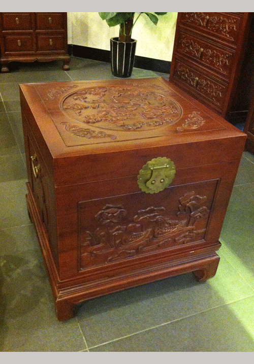 樟木和合百寶箱