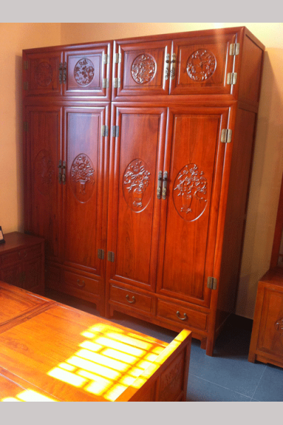 樟木圓面頂箱衣櫃