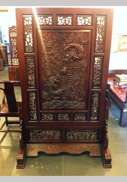 雕龍屏風